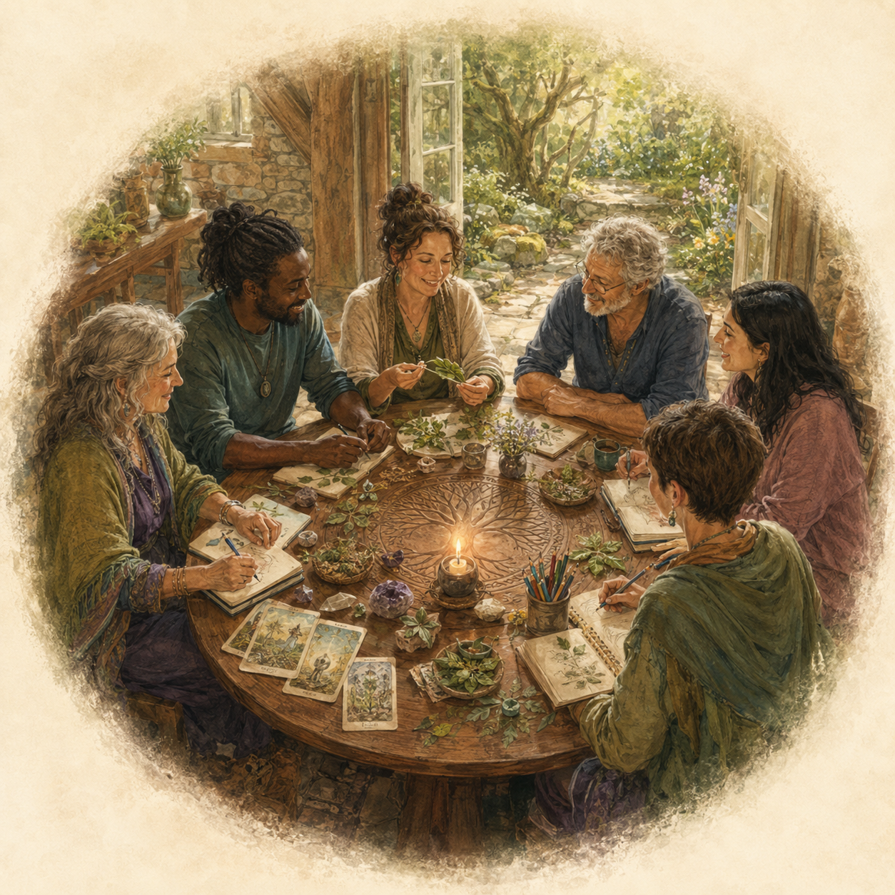 people smiling and learning at a workshop image