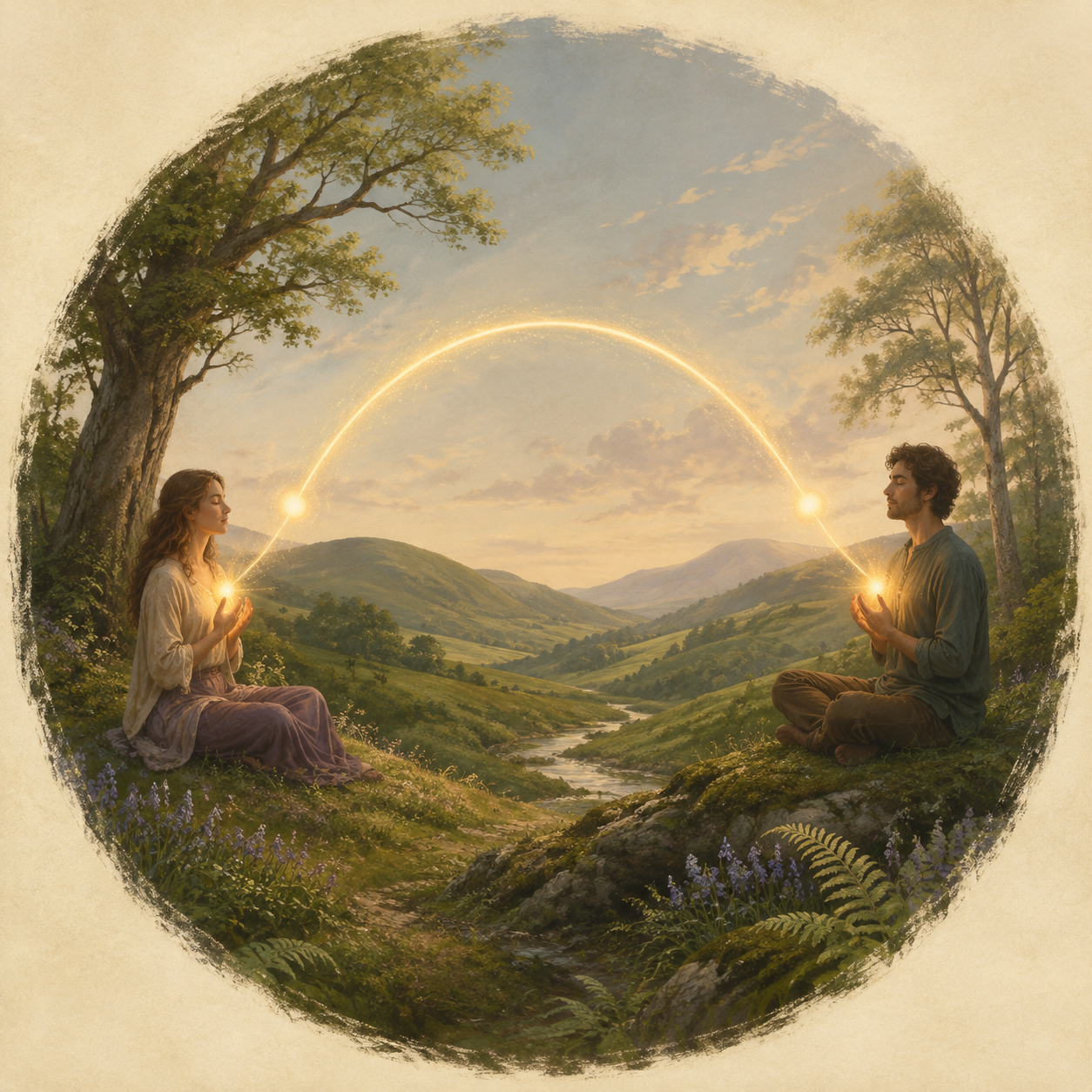 image of two people with energy going from one to the other