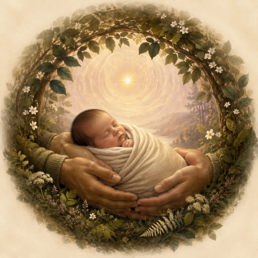 Image of a swaddled baby